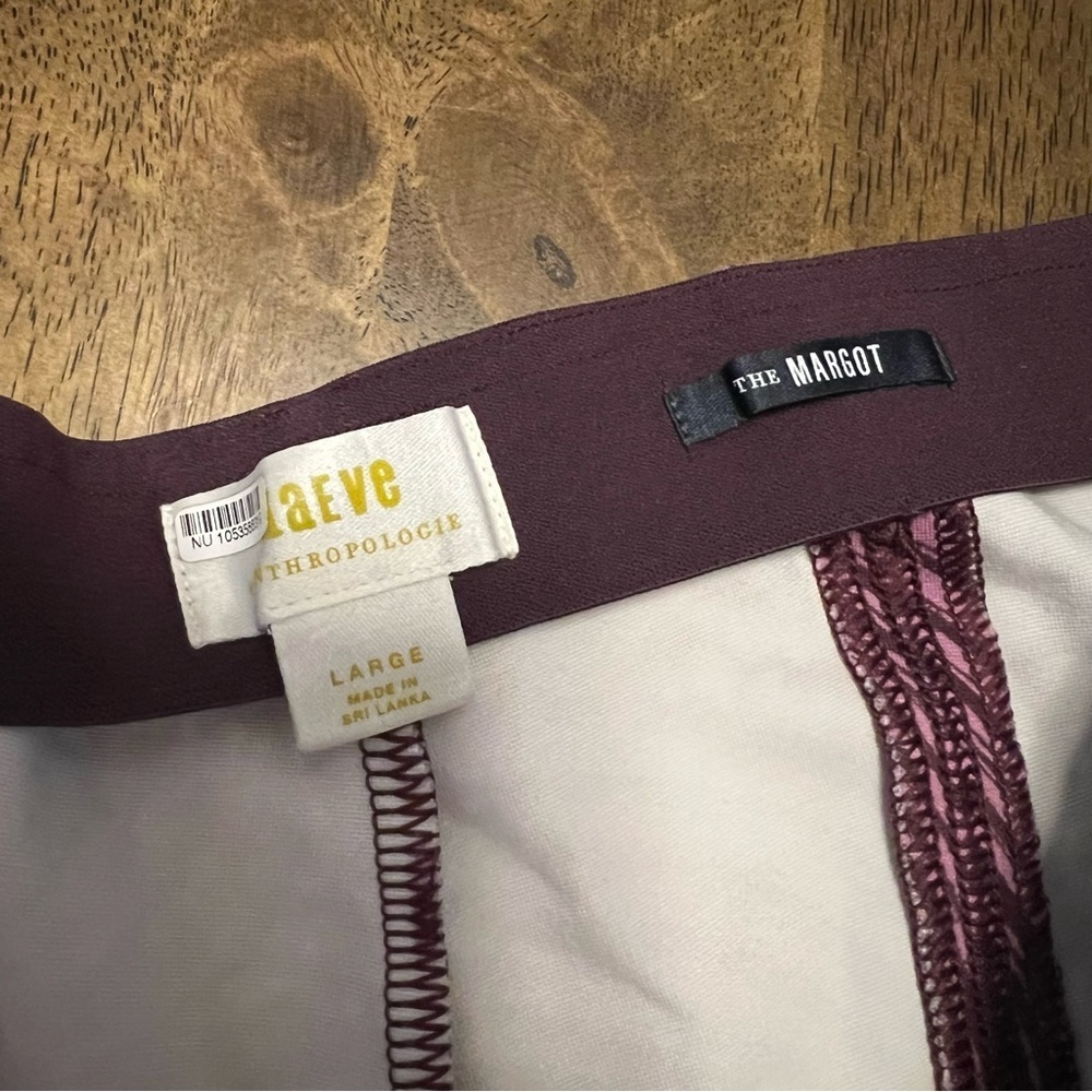 Anthropologie Maeve Margot High Rise Kick Flare Cropped Pants Size Large Boho - Picture 2 of 9